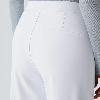 High-Waist Straight-Leg Work Pants Set