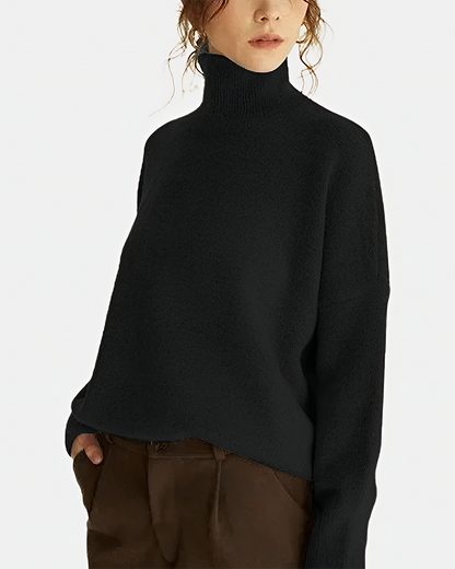 Cozy Turtleneck Knit Pullover Sweater