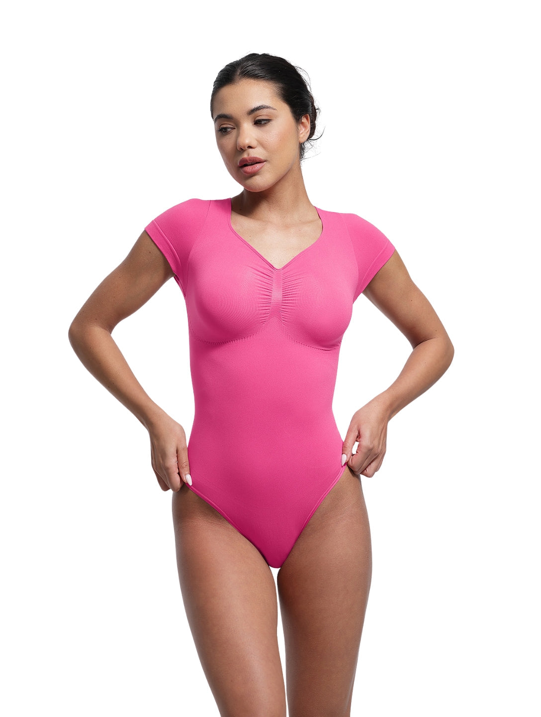 V-Neck Sculpting Tee Bodysuit