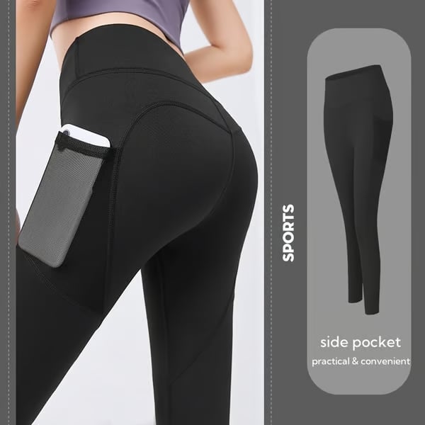 High-waisted tummy-controlling and body-shaping training leggings