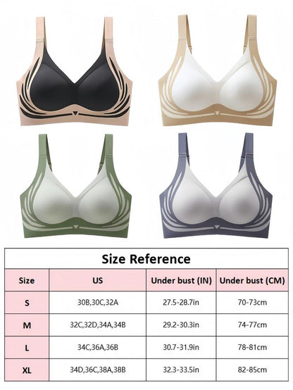 Anti-Sagging Support Shockproof Sports Fixed Cup Bra For Women