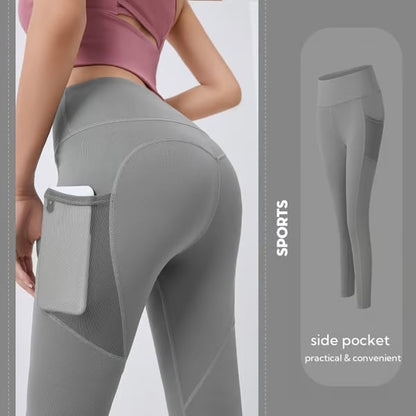 High-waisted tummy-controlling and body-shaping training leggings