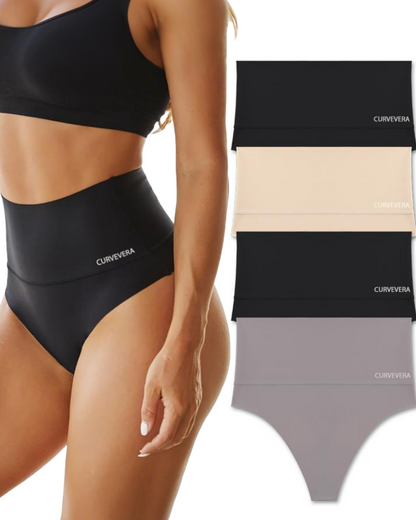 High-Rise Seamless Thong Panty(4 Pack)