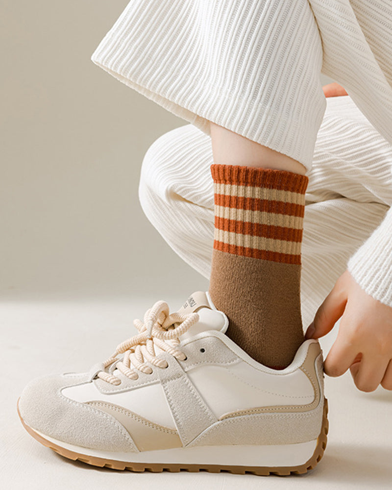 Cozy Plush Loop Lining Crew Socks