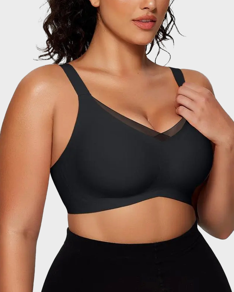 Womens Wireless Bras V Mesh Comfortable Bralette Supportive-