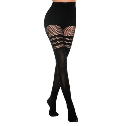 Women's Sexy Fishnet Mock Thigh High Stockings