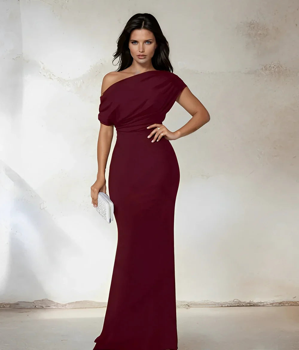 Shoulder Bodycon Maxi Dress