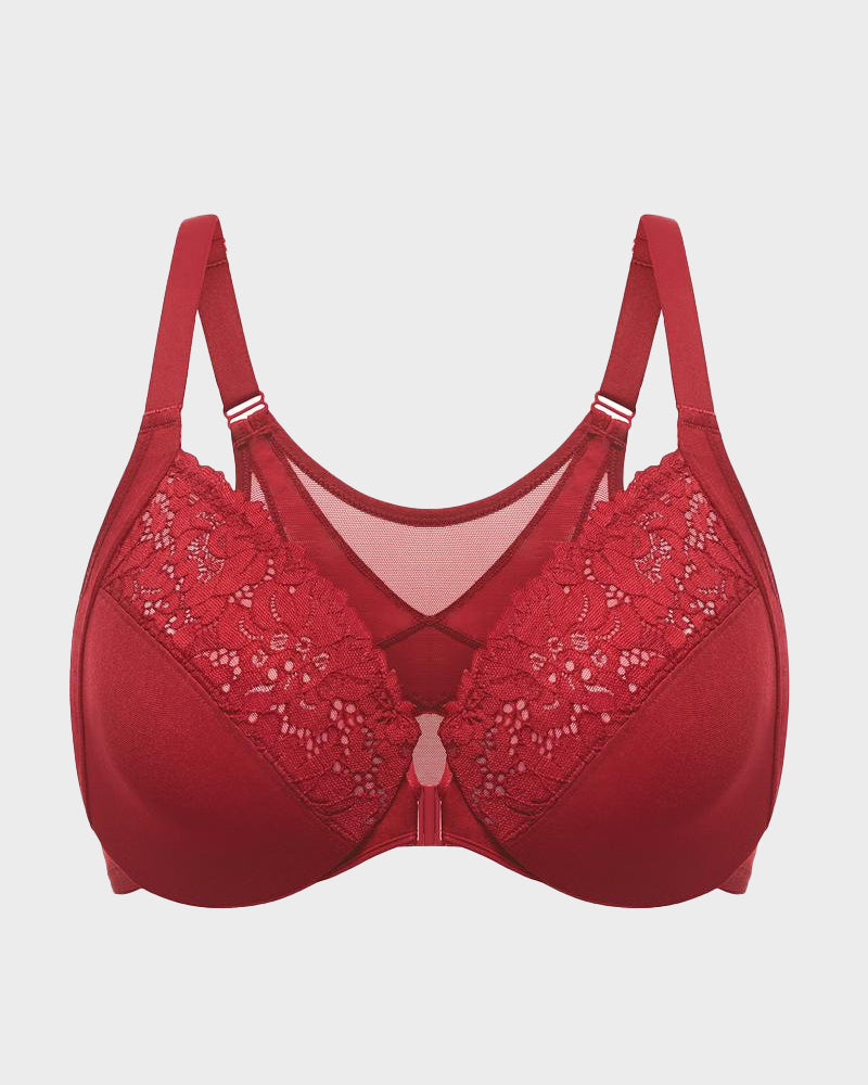 Lace Full Coverage Front Closure Posture Bra