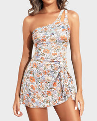 Orange White Print