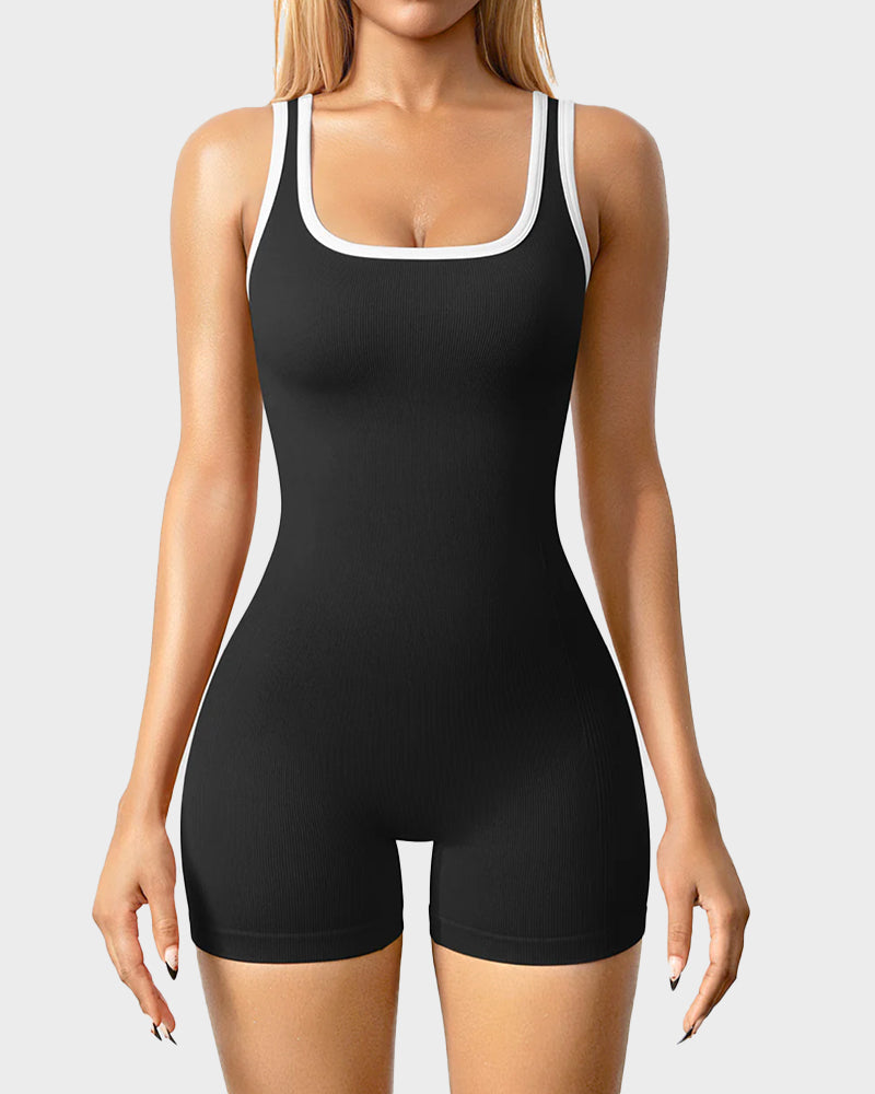 Slimming Sleeveless Quick-Dry One-Piece Sporty Bodysuit
