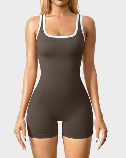 Slimming Sleeveless Quick-Dry One-Piece Sporty Bodysuit
