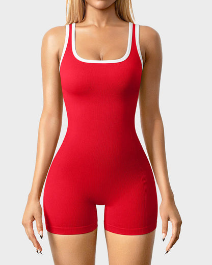 Slimming Sleeveless Quick-Dry One-Piece Sporty Bodysuit