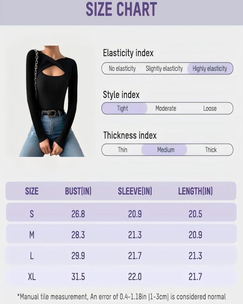 Twist Front Cutout Knit Sweater