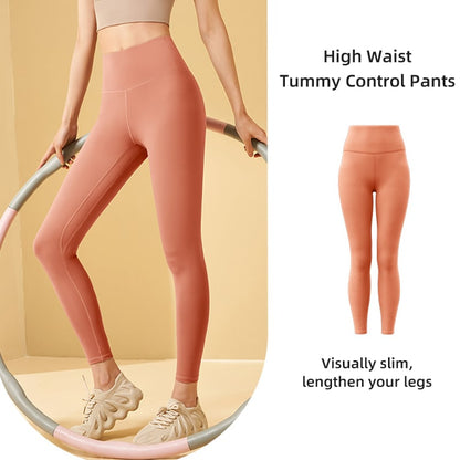 High-waisted tummy-controlling and body-shaping training leggings