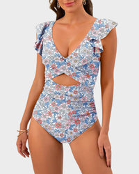 Blue White Floral
