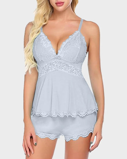 Lace-Trim Modal Cami & Shorts Pajama Set