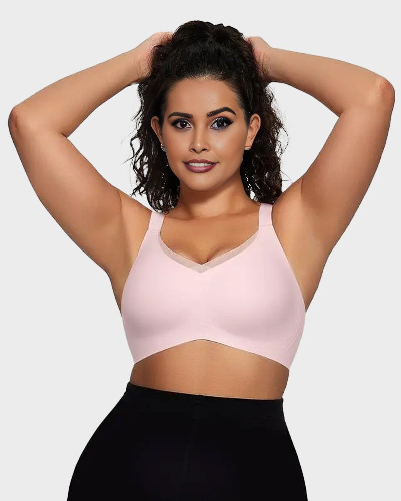 Womens Wireless Bras V Mesh Comfortable Bralette Supportive-