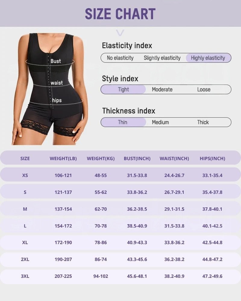 Extra Plus Size Shaper Bodysuit Tummy Control Shapewear With Bra